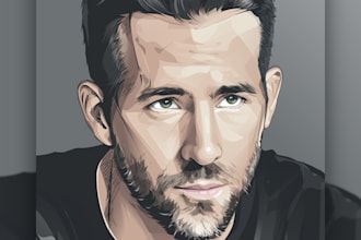 turn your photo into cartoon vector potrait