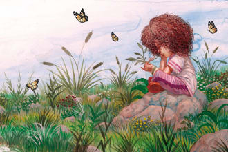 make illustrations for your childrens book and cover without ai