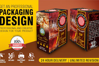create packaging box and label design