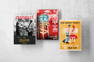 design a cool gig poster for your band or music event