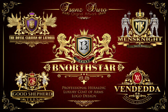 design luxury heraldic, coat of arms logo
