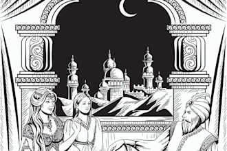 hand drawn sketches for books and editorials