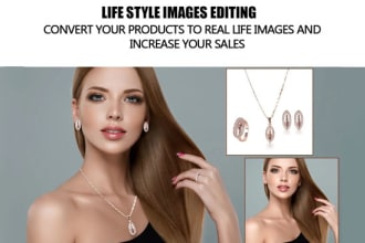 do realistic photoshop editing for amazon products, lifestyle images editing
