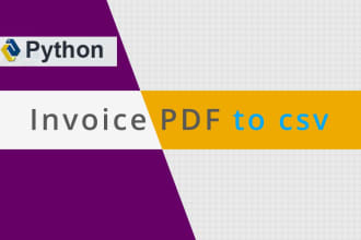 convert pdf invoices to csv with python script