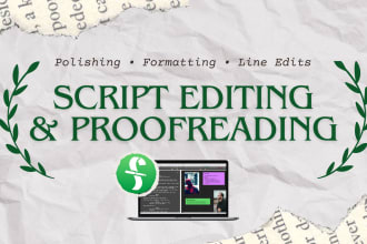 proofread, polish, and edit your screenplay
