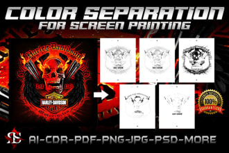 do quality color separation for your screen printing within 4 hours