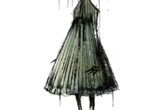 draw a quirkily stylized gothy portrait
