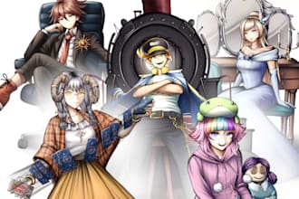 do danganronpa style art for you