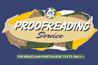 proofread and edit your brazilian portuguese text