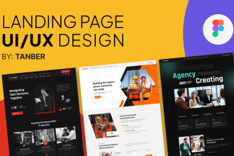 do clean professional web landing page UI UX design figma