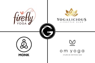 make modern holistic, yoga, health and wellness logo design