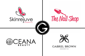 do modern cosmetic makeup salon or beauty logo design