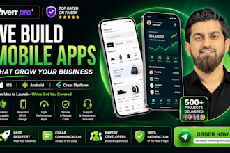 do mobile app development ios app android app with react native flutter ai app