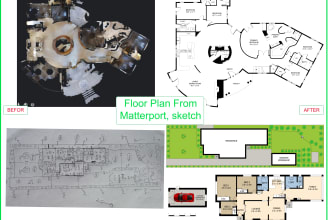 create floor plan from link matterport, virtual tours