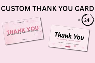 design a thank you card packaging insert for your business