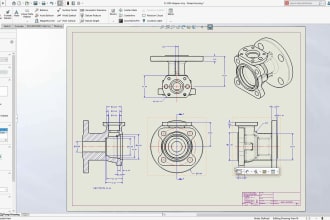 make 2d manufacturing drawing in solidworks, creo, nx or autocad
