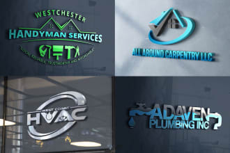 do handyman, carpentry, plumbing, hvac logo design