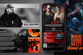design a creative clickable epk for musicians, djs and artists