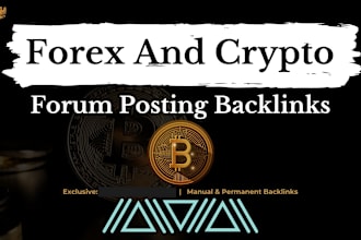 do forex, crypto related forum posting backlinks to generate high traffic