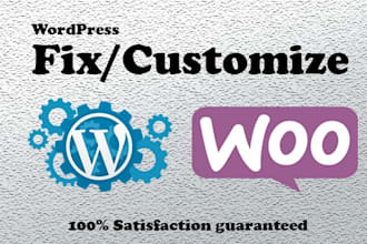 design, fix and customize wordpress website and ecommerce