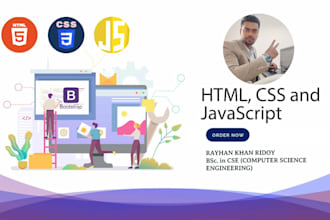 write html css and bootstrap code for you