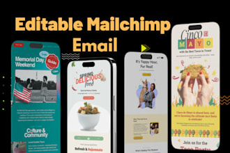code responsive editable mailchimp HTML email template for email marketing
