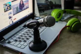 record a female english voiceover with a french accent