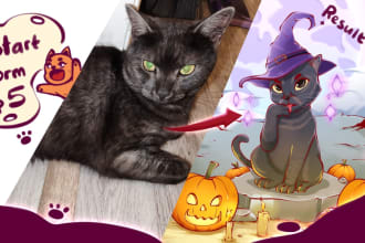 draw cute pet or animal character what you wish in my style
