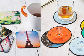 design pulpboard paper coasters, mouse pad, drinkware