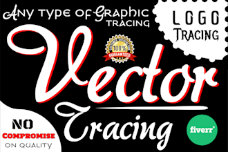 do vector tracing, logo tracing, convert image into vector