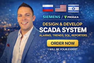 develop and design industrial scada, hmi, data logging