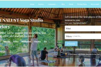 design directory website using listingpro or mylisting  or directorist