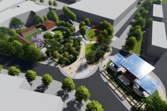 do realistic architectural 2d, 3d isometric site plan and landscape design
