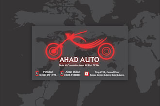 motorbike shop business card