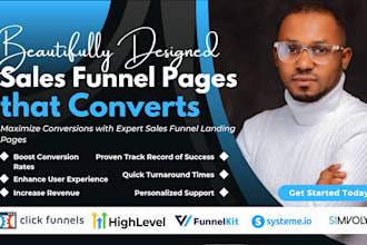 design high converting sales funnels and sales pages in gohighlevel
