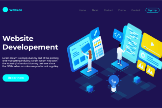 create 2d isometric illustration for your website