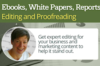 edit and proofread your ebook, white paper, or report