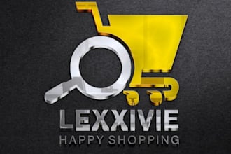 do creative logo design with 3d mockup