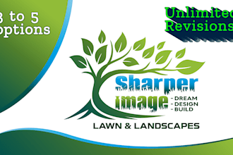 do agricultural landscape and lawn care logo