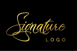 design signature script text logo
