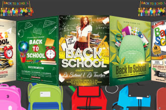 do back to school flyer, summer camp flyer or any kids event flyer