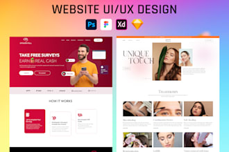 do custom figma website design, website ui design, website mockup, psd
