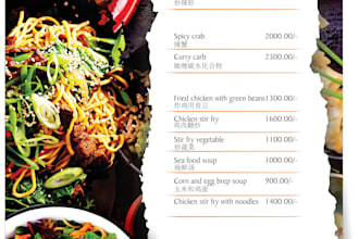 professionally design restaurant menu ready to print