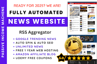 create an automated news website and wordpress autoblog