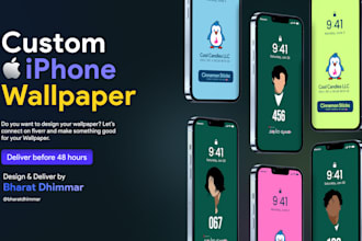 make 3 iphone lockscreen wallpaper in cheapest rate