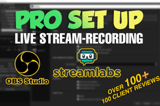 set up obs studio streamlabs for live stream and recording