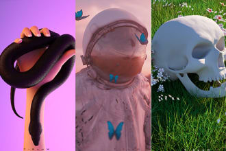 design unique, creative, abstract 3d concept arts