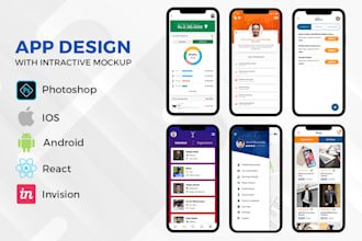 design modern UI mobile app and mockup
