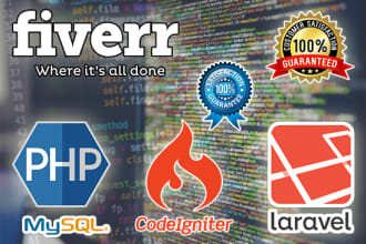 develop website using corephp,codeigniter and laravel