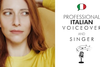 record pro and extremely versatile italian female voice with extra fast delivery